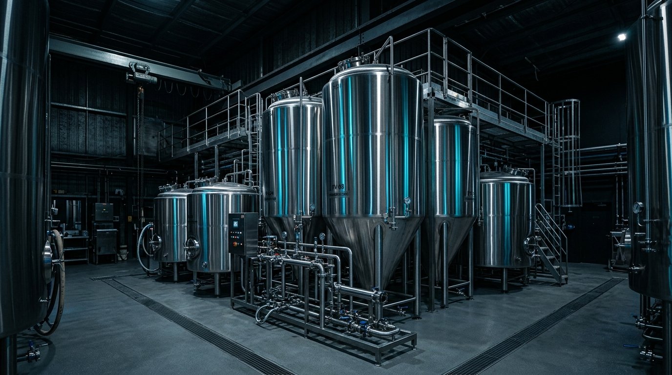 Tanques y depósitos en acero inoxidable 304 fabricados a medida por Trazas Ingeniería en Dosquebradas para industria alimentaria y cervecerías del Eje Cafetero
